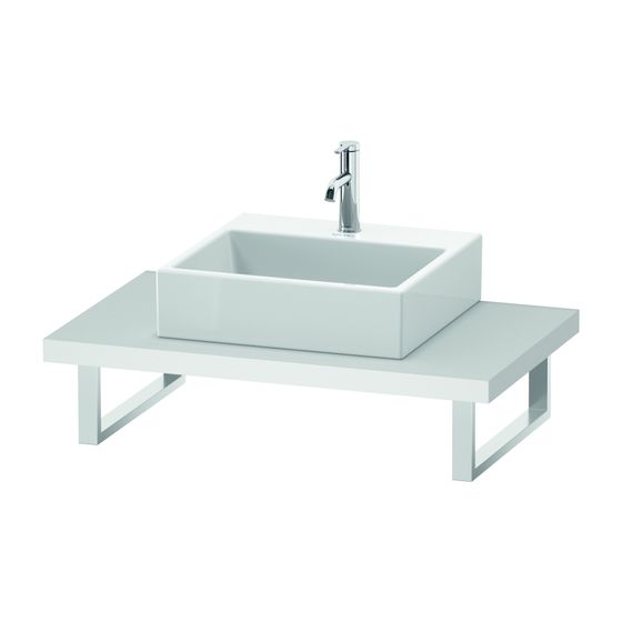 Duravit DuraStyle Konsole variabel 550x800-2000x45mm, wandhäng., Mattweiß, ohne Konsolenträger, 1 Ausschnitt