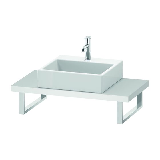 Duravit DuraStyle Konsole variabel 480x800-2000x45mm, wandhäng., Compact Mattweiß, ohne Konsolenträger, 1 Ausschnitt