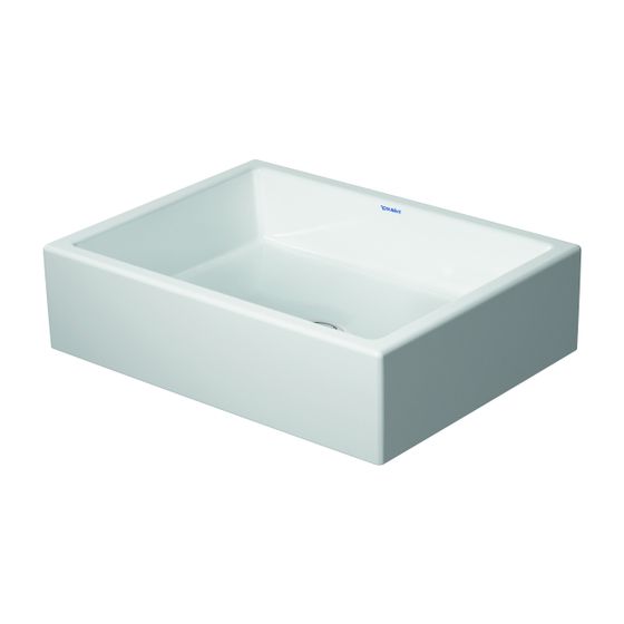 Duravit Vero Air Aufsatzbecken 500mm, Weiß Hochglanz, WonderGliss, Rechteckig, ohne Überlauf und HLB, RW glasiert
