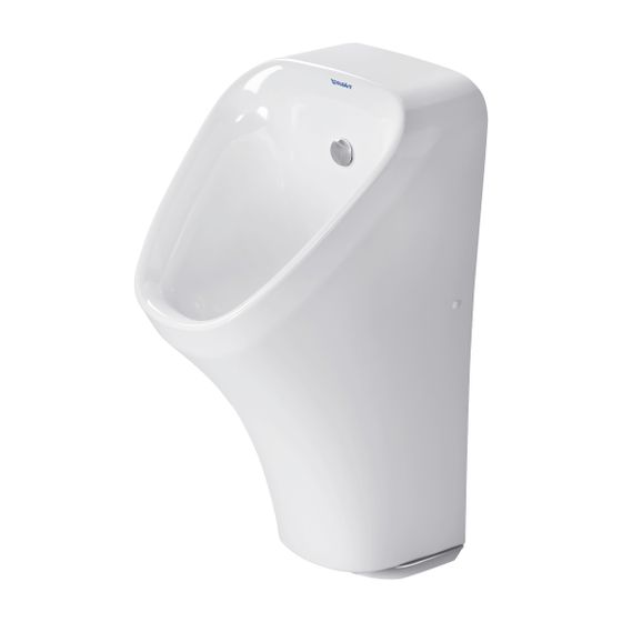 Duravit DuraStyle Elektronisches Urinal 340x300x580mm, Weiß Hochglanz, WonderGliss, Netz, Rimless, Verdrängung, Zulauf hinten