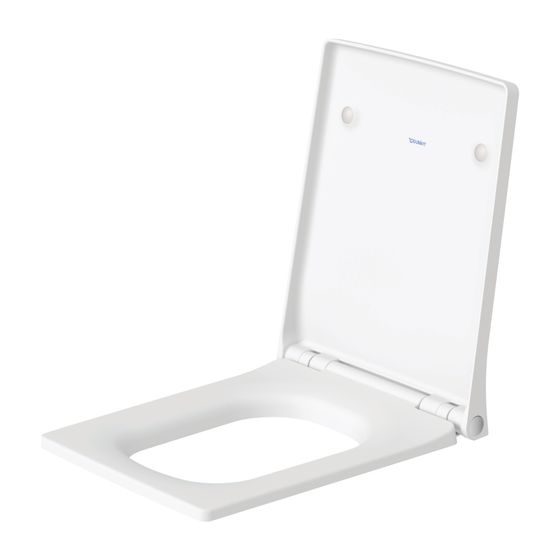 Duravit Design Classics WC-Sitz rechteckig Weiß Hochglanz, 371x63x463mm, Absenkautomatik, Sitzgarnitur abnehmbar