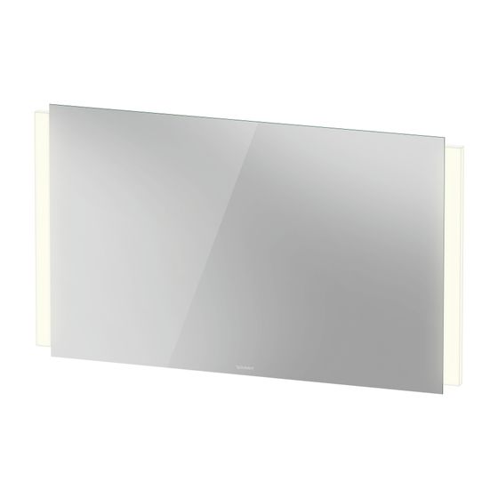Duravit Ketho.2 Spiegel Wandmontage 33x1200x700mm, Mattweiß, LED, 18W, Betätigung Sensorschalter unten/rechts