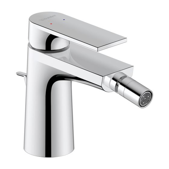 Duravit Tulum by Starck Einhebel-Bidetmischer, Chrom HG, Standmontage, Chrom, Höhe 125mm, Ausladung 126mm, 5l/min