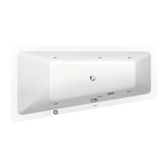 Duravit No.1 Whirlwanne Trapezförmig Einbau Ecke L 850x1600x480mm Jet Project 1 RS 140l Innen 460mm Weiß glänzend