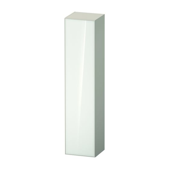 Duravit Zencha Hochschrank Dekor 360x400x1760mm Weiß/Taupe SM, 1 Tür L, Grifflos, 4 Holzfachböden, 50mm Tip-on