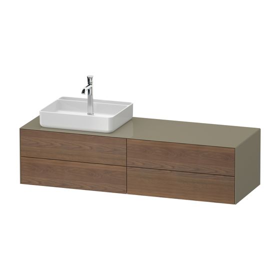 Duravit White Tulip Konsolen-WTU wandh. 550x1600x408mm L AM Nusb.Matt/Steingrau HG/Steingrau HG, Mas.holz/Lack 4 SK, Grifflos