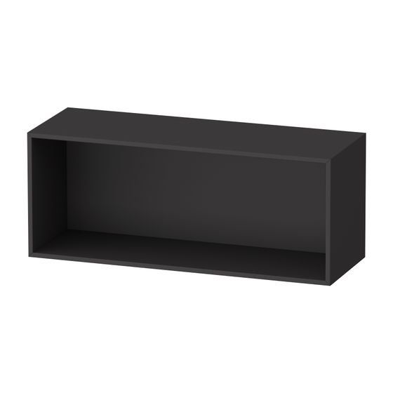Duravit Zencha Wandregal, 140x400x161mm, Graphit SM, 1 offener Fächer, wandhäng. mit Befestigungsmaterial