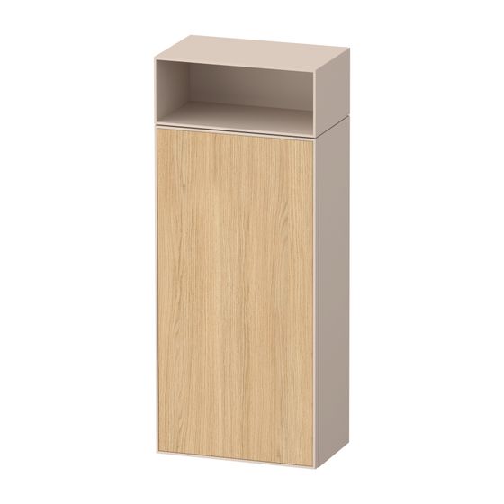 Duravit Zencha Halbhochschrank Dekor 240x400x961mm Natur Eiche Matt/Taupe SM, 1 Tür L, 2 Holz-FB, Grifflos, Tip-on
