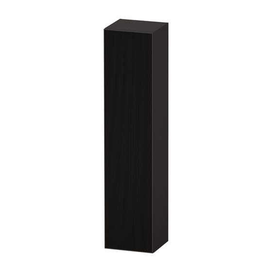 Duravit Zencha Hochschrank Dekor 360x400x1760mm Schwarz Linienstruktur/Graphit SM, 1 Tür L, Grifflos, 4 Holz-FB, 50mm Tip-on