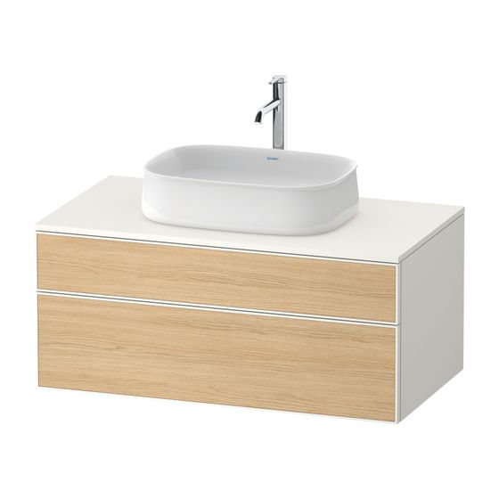 Duravit Zencha Konsolenwaschtischunterbau wandh. 550x1000x442mm Natur Eiche Matt/Weiß SM, Dekor, 1 SK/AZ, Grifflos