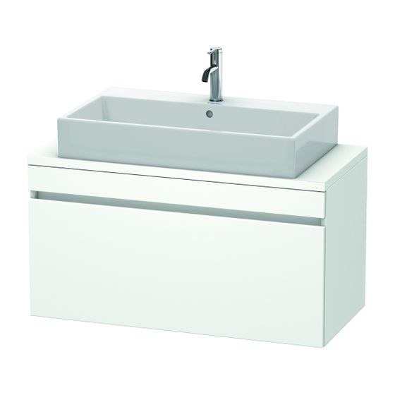 Duravit DuraStyle Konsolenwaschtischunterbau wandh. 478x1000x512mm ohne KSP Compact Mattweiß, Grifflos, 1 Auszug