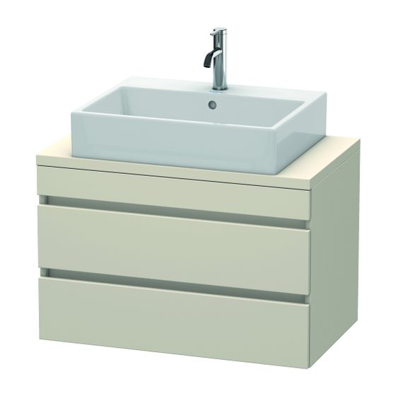 Duravit DuraStyle Konsolenwaschtischunterbau wandh. 478x800x512mm ohne KSP Compact, Taupe Matt, Grifflos, 2 SK