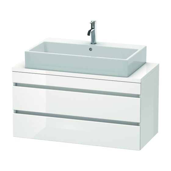 Duravit DuraStyle Konsolenwaschtischunterbau wandh. 478x1000x512mm ohne KSP C Taupe Matt/Korpus Basalt Matt Grifflos 2 Schubk