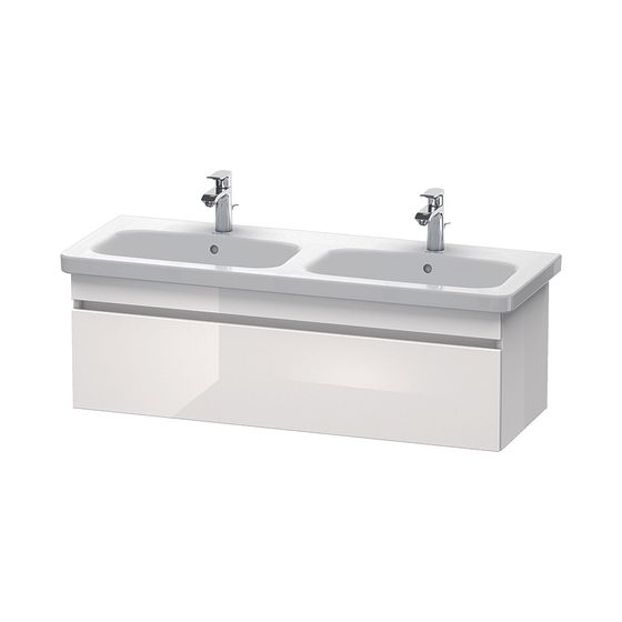 Duravit DuraStyle Waschtischunterbau wandh. 448x1230x398mm Eiche Mattschwarz, Dekor/Korpus Basalt Matt, Grifflos, 1 Auszug
