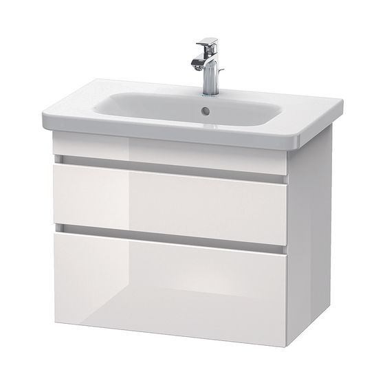 Duravit DuraStyle Waschtischunterbau wandhäng. 448x730x610mm Mattweiß, Dekor/Korpus Basalt Matt, Grifflos, 2 SK