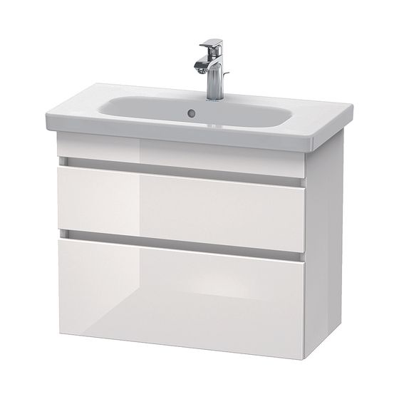 Duravit DuraStyle Waschtischunterbau wandh. 368x730x610mm Compact, Graphit Matt, Dekor/Korpus Mattweiß, Grifflos, 2 SK