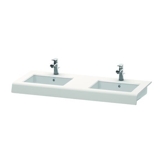 Duravit DuraStyle Konsole variabel 550x800-2000x100mm, wandhäng., Weiß Hochglanz, ohne Konsolenträger, 2 Ausschnitte