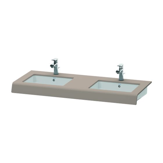 Duravit DuraStyle Konsole variabel 550x800-2000x100mm, wandhäng., Basalt Matt, ohne Konsolenträger, 2 Ausschnitte