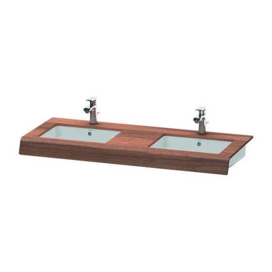Duravit DuraStyle Konsole variabel 550x800-2000x100mm, wandhäng., Nusb.Matt, ohne Konsolenträger, 2 Ausschnitte