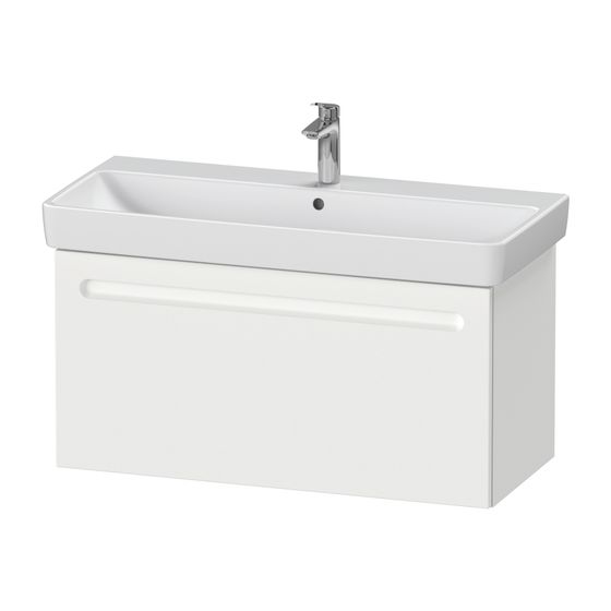 Duravit No.1 Waschtischunterbau wandhängend 426x940x478mm Mattweiß, Folie/Korpus Mattweiß, Griffmulde, 1 AZ, N14290018180000