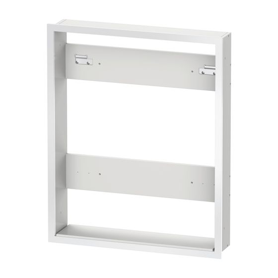 Duravit Einbau-Set aus Hochverdichtete MDF-Platte 139x661x812mm, Mattweiß, mit Befestigungsmaterial für Spiegelschränke