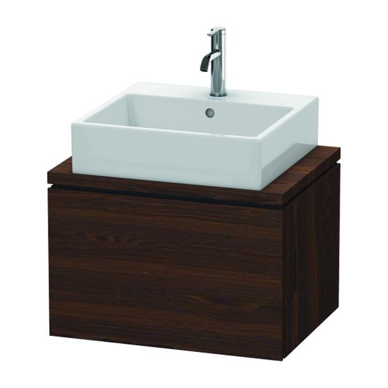 Duravit L-Cube Konsolenwaschtischunterbau wandh. 477x620x400mm ohne KSP Compact Nusb.geb.Matt Grifflos 1 AZ, Tip-on