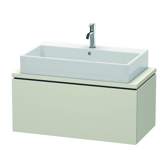 Duravit L-Cube Konsolenwaschtischunterbau wandh. 477x920x400mm ohne KSP Compact Taupe Matt, Grifflos, 1 Auszug