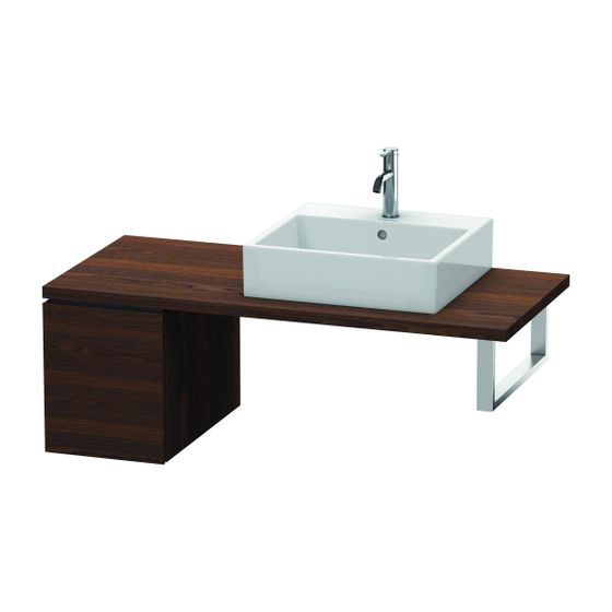 Duravit L-Cube Unterschrank für Konsole Echtholzfurnier, 547x320x400mm, Nusb.gebürstet Matt, 1 Auszug