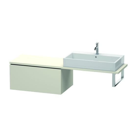 Duravit L-Cube Unterschrank für Konsole Dekor, 547x820x400mm, Taupe Matt, 1 Auszug
