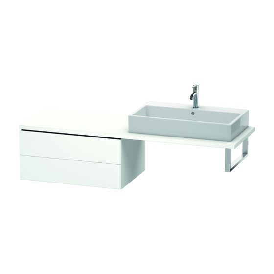 Duravit L-Cube Unterschrank für Konsole Dekor, 547x820x400mm, Mattweiß, 2 Schubkästen