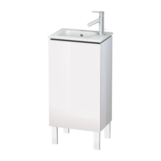 Duravit L-Cube Waschtischunterbau bodenstehend 294x420x704mm, R Taupe SM, Grifflos, 1 Tür, Automatiktürscharnier