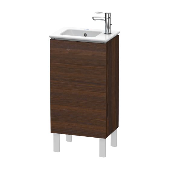 Duravit L-Cube Waschtischunterbau bodenst. 294x420x704mm L, Nusb.gebürstet Matt Echtholzfurnier Grifflos, 1 Tür, Autom.