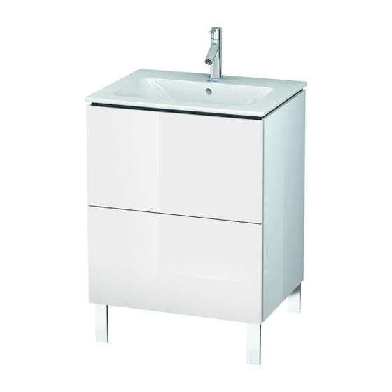 Duravit L-Cube Waschtischunterbau bodenstehend 481x620x704mm Taupe SM, Grifflos, 2 Auszüge, Aus./Schür.