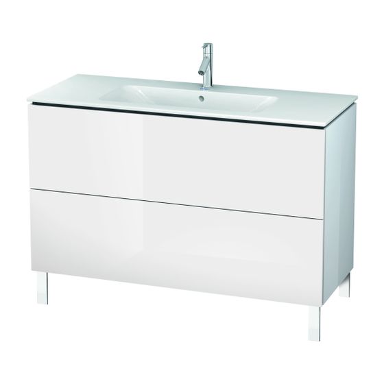 Duravit L-Cube Waschtischunterbau bodenstehend 481x1220x704mm Taupe SM, Grifflos, 2 Auszüge, Aus./Schür.