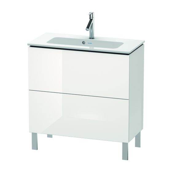 Duravit L-Cube Waschtischunterbau bodenstehend 391x820x704mm Taupe SM, Grifflos, 2 Auszüge, Aus./Schür.