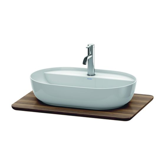 Duravit Luv Massivholzkonsole 475x688x25mm, 1 Ausschnitt/Waschplatz, Amerikanischer Nussbaum Matt, ohne Konsolenträger