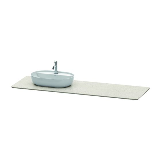 Duravit Luv Konsole 595x1783x20mm, L, 1 Ausschnitt/Waschplatz, Luv Konsole, Sand poliert, ohne Konsolenträger