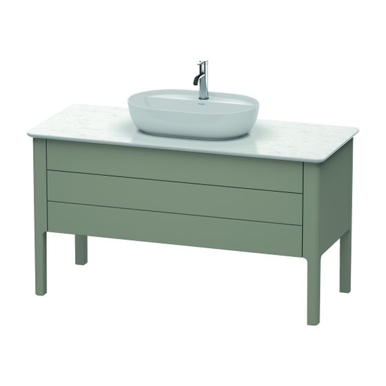 Duravit Luv Konsolenwaschtischunterbau bodenstehend 570x1338x743mm ohne KSP Steingrau Seidenmatt Grifflos, 1 AZ/SK