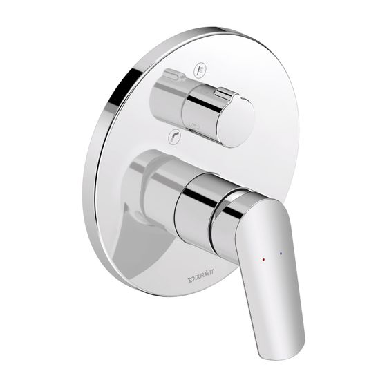 Duravit No.1 Einhebel-Wannenmischer Unterputz, Verbraucher 2, Chrom, Wannen. Handb. 22,5l/min, Rosette rund d.170mm