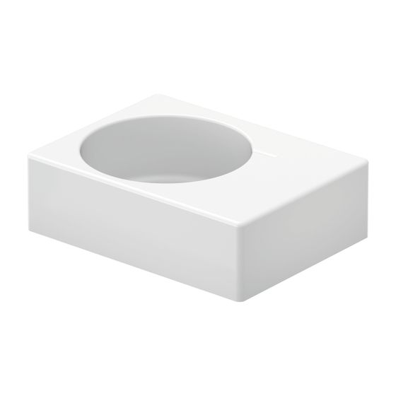 Duravit Design Classics Waschtisch 460x615x225mm wandhäng., R, Weiß Hochglanz, Rechteckig, 1 WP, 1 HL, mit ÜL