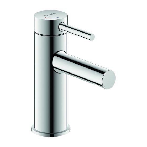 Duravit Circle Einhebel-Waschtischmischer S FreshStart, FreshStart, Chrom 4,5l/min, Hebelgriff, Ausladung 100mm, Höhe 152mm