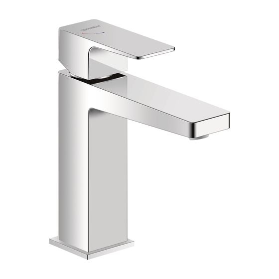 Duravit Manhattan Einhebel-Waschtischmischer M FreshStart, Chrom, 4,5l/min, Hebelgriff, Ausladung 129mm, Höhe 170mm