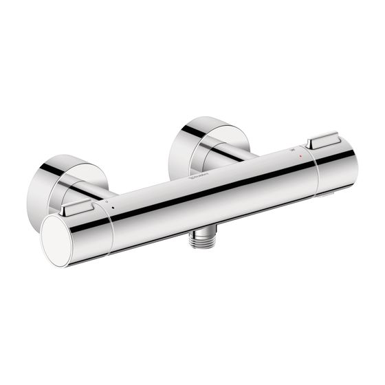Duravit Thermostatarmaturen Brausethermostat Aufputz, Chrom, S-Anschlüsse, 1/2