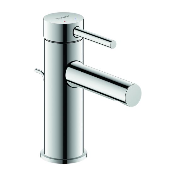 Duravit Circle Einhebel-Waschtischmischer S, Chrom 4,5l/min, mit Garnitur, Hebelgriff, Ausladung 100mm, Höhe 152mm, Normalstrahl