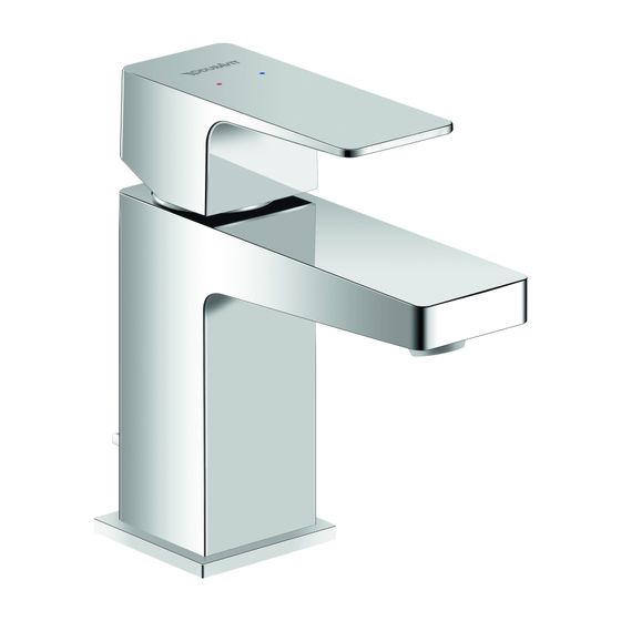 Duravit Manhattan Einhebel-Waschtischmischer S MinusFlow, Chrom, 3,5l/min, mit Garnitur, Hebelgriff, Ausladung 95mm, Höhe 138mm