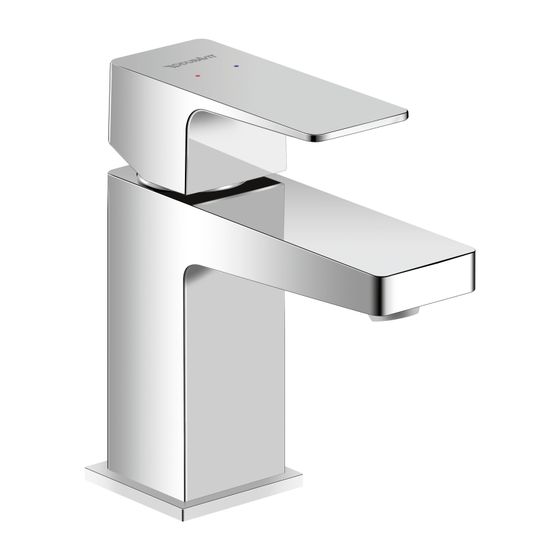 Duravit Manhattan Einhebel-Waschtischmischer S MinusFlow, Chrom, 3,5l/min, Hebelgriff, Ausladung 95mm, Höhe 138mm