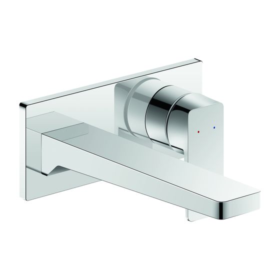 Duravit Manhattan Einhebel-Waschtischmischer, Mattschwarz, Unterputz, Ausladung 189mm, Chrom, Höhe 100mm, 5,5l/min, Hebelgriff