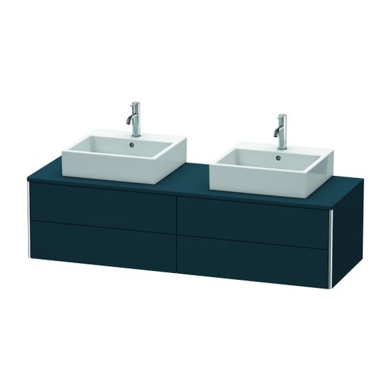 Duravit XSquare Konsolenwaschtischunterbau wandh. 548x1600x400mm B, Nachtblau Seidenmatt ohne KSP Grifflos 4 SK