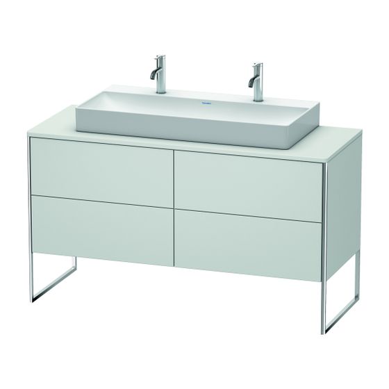 Duravit XSquare Konsolenwaschtischunterbau bodens. 548x1400x778mm ohne KSP Weiß Seidenmatt, Grifflos, 4 Auszüge