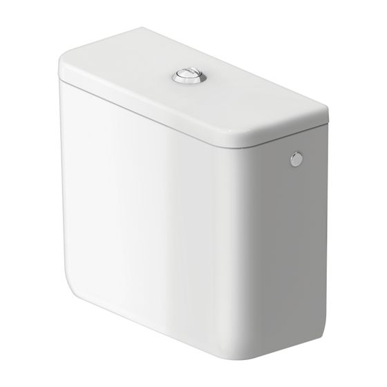Duravit Qatego Spülkasten aus Keramik 180x400x355mm, Weiß, HygieneGlaze, 4,5/3l, Dual Flush, Wasseranschluss R/L 3/8